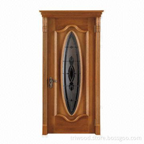 Exquisite Interior Composite Wood Door with Natural Wood Veneer and Environment-friendly Painting